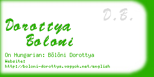dorottya boloni business card